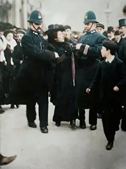 Protester Prints: London - arrest of a suffragette, between c1910 and c1915. Creator: Bain News Service