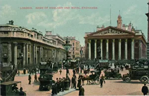 London, Bank of England and Royal Exchange, c1910