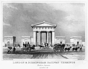 Bond Collection: London and Birmingham Railway terminus, Euston Square, London, 19th century.Artist: H Bond