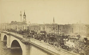 Omnibuses Gallery: London Bridge, 1850-1900. Creator: Unknown