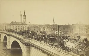 Images Dated 18th October 2021: London Bridge, 1850-1900. Creator: Unknown