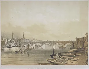 William Simpson Prints: London Bridge, 1852. Artist: William Simpson