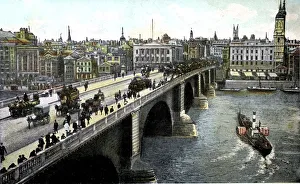 Steamboat Prints: London Bridge After The 1904 Widening, London, 20th Century