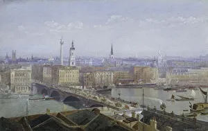 London Bridge and the City of London, 1892. Artist: John Crowther