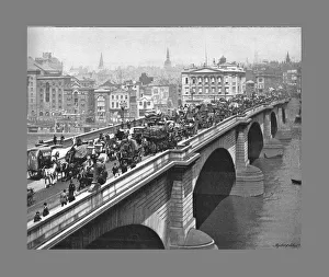 Traffic Prints: London Bridge, London, c1900. Artist: York & Son