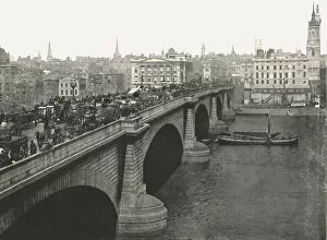 London Bridge Gallery: London Bridge looking North, 1895. Creator: London Stereoscopic & Photographic Co