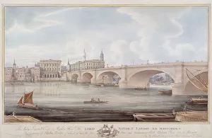 Serenity Prints: London Bridge (new), London, c1835. Artist: G Yates