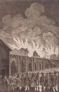 Grignion Prints: London Bridge (old), London, 1775. Artist: Charles Grignion