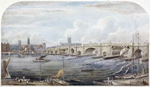 Yates Prints: London Bridge (old), London, 1831
