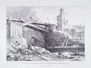 Charles Joseph Prints: London Bridge (old), London, 1832. Artist: Charles Joseph Hullmandel