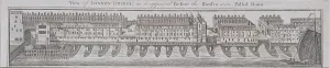 London Bridge (old), London, c1760
