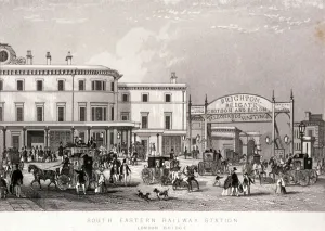 London Bridge Station, Bermondsey, London, c1851