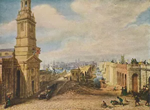 London Bridge Gallery: London Bridges Old and New, 1831, (1920). Artist: George Scharf