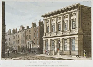 The London Commercial Sale Rooms and Mincing Lane, City of London, 1813
