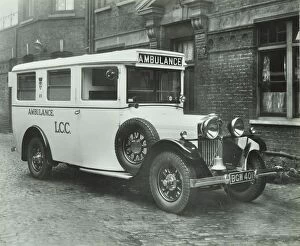 Deptford Gallery: London County Council ambulance, Deptford, 1935