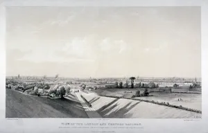 London and Croydon Railway, New Cross, Deptford, London, 1838. Artist: Edward Duncan