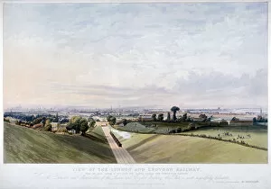 Deptford Gallery: London and Croydon Railway, New Cross, Deptford, London, 1839. Artist: Edward Duncan