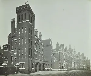 Council Prints: London Fire Brigade Headquarters, seen from the street, Southwark, London, (c1900-c1935?)