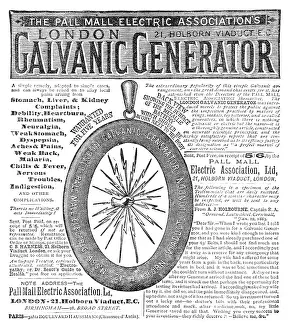 Galvanic Prints: London Galvanic Generator, 1883. Creator: Unknown
