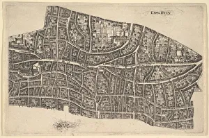 Street Plan Prints: London before the Great Fire, 1666-77. Creator: Wenceslaus Hollar