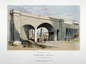 Bragg Collection: London and Greenwich Railway bridge over the Neckinger Road, Bermondsey, London, 1836