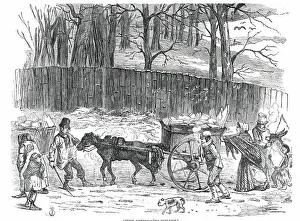 Refrigeration Prints: London Ice Carts, 1850. Creator: Unknown