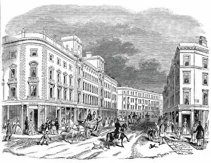 Town Planning Gallery: London improvements - Cranbourne Street, 1845. Creator: Unknown