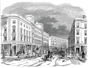 Town Planning Prints: London improvements - Cranbourne Street, 1845. Creator: Unknown
