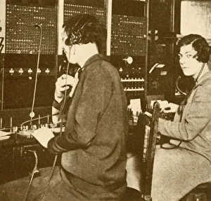 Golding Prints: London-New York Telephone Service, c1930. Creator: Unknown