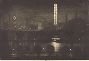 Pennell Joseph Gallery: London Night, Whiskey and Tea, 1909. Creator: Joseph Pennell