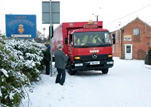 Safety Prints: London Pride Brewery lorry stuck in snow 2009