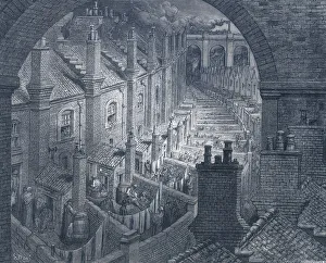 Over London - By Rail, 1872. Artist: Adolphe Francois Pannemaker