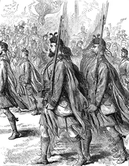 Bayonets Prints: The London Scottish Volunteers, 1881. Creator: Unknown