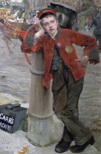 Legs Crossed Prints: London Shoeshine Boy, 1882. Artist: Jules Bastien-Lepage