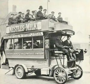 Two Decker Gallery: London steam bus, c1900, (1947). Creator: Unknown