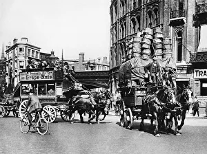 Traffic Prints: London street scene, early 1900s. Creator: Unknown