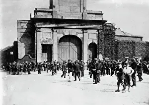 Strike Prints: London Strike gates of Great East India dock; closed