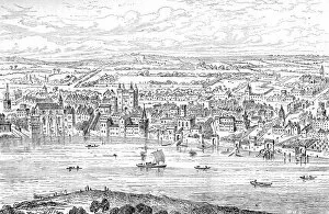 Charing Cross Collection: London from Temple Bar to Charing Cross, 1543 (1897) Artist: Anthonis van den Wyngaerde