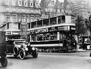 London tram with Lancia circa 1919. Creator: Unknown