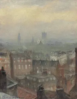 Birds Eye View Prints: London triumphant in the fourth year of war: from the Dorchester roof