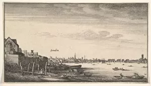 London Bridge Gallery: London Viewed from the Milford Stairs, 1643-1644. Creator: Wenceslaus Hollar