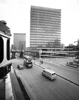 Traffic Prints: London Wall, City of London, c1955. Creator: Arthur Charles Kirby Ware
