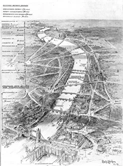 Viaduct Prints: London's bridges - are they too far apart?, 1909. Creator: Will B. Robinson