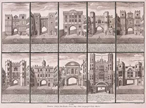 Cripplegate Gallery: Londons ten City Gates, 1720. Artist: Sutton Nicholls