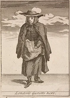 Marcellus Laroon Prints: Londons Gazette here, Cries of London, (c1688?)