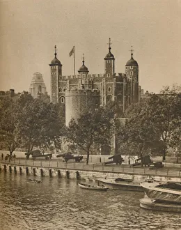Londons Oldest and Newest Public Buildings from Tower Bridge, c1935. Creator: Unknown Londons Oldest and Newest Public Buildings from Tower Bridge, c1935. Creator: Unknown