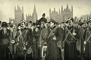 Stewart Prints: Londons Response - The City Imperial Volunteers Crossing Westminster Bridge, 1900