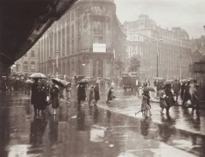 Photograph Album Prints: One of Londons wet days. From the album: Photograph album - London
