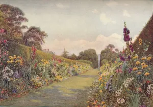 The Long Border, Holme Lacy, (1903). Artist: Ernest Arthur Rowe The Long Border, Holme Lacy, (1903). Artist: Ernest Arthur Rowe
