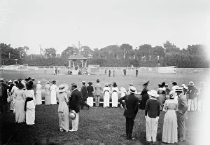 Straw Boater Prints: Long Branch Horse Show, 1913. Creator: Bain News Service
